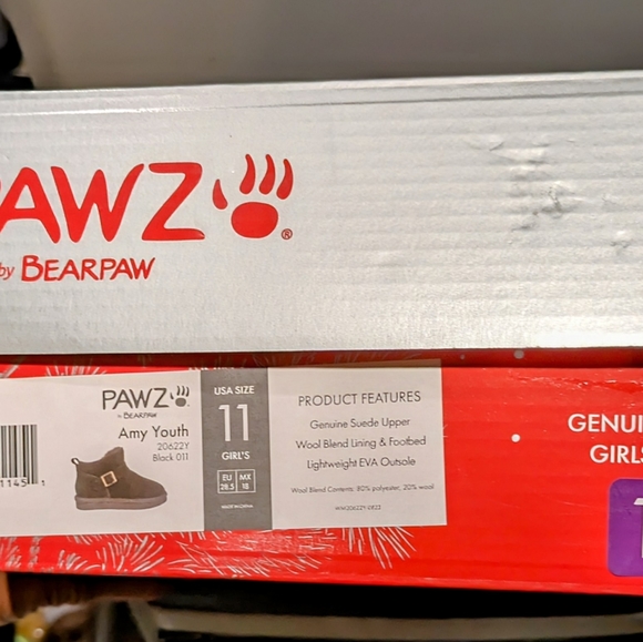 Pawz by Bearpaw Girls Youth Amy Suede Boot, Small Child Size 11 - Picture 7 of 8